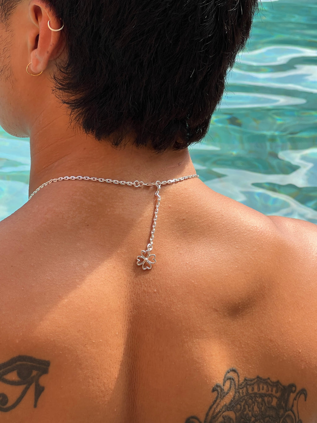 Silver Lucky Lingam (Penis) Pendant on Oval Chain