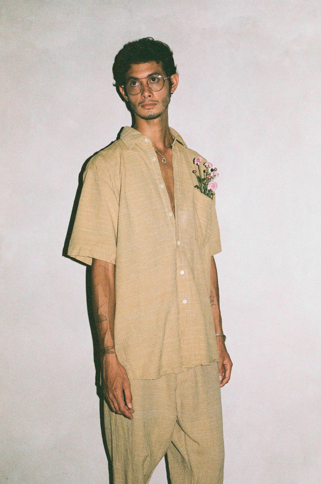 Handloom Mango Ikat Grandfather Shirt