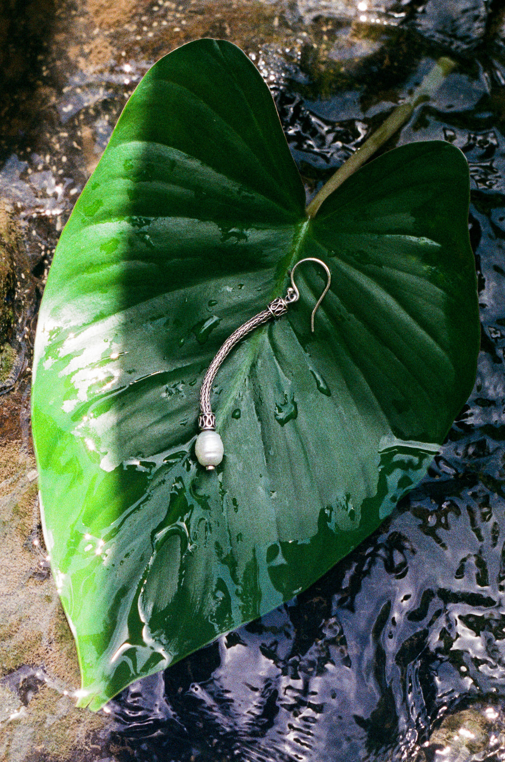 White Pearl Drop Earring Lookbook Photo 2