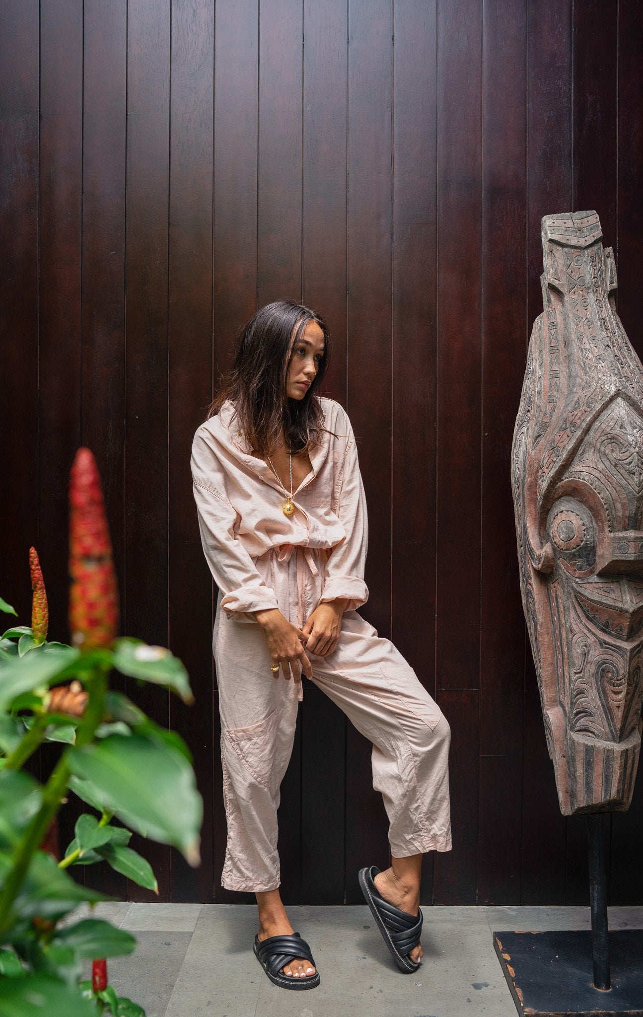 Amira Coconut Pink Adventure Sail Jumpsuit Catalogue Shot Front