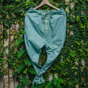 Sea Green Cotton Canvas Parachute Pants (Stock)