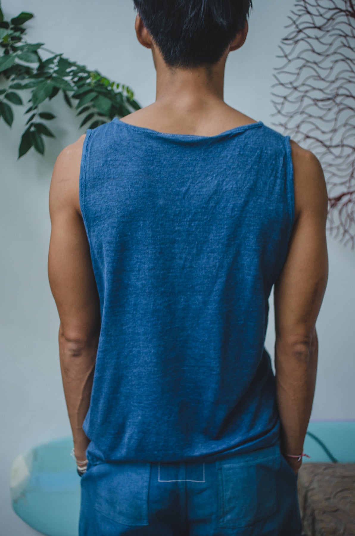 Indigo Ocean 100% Hemp Second Skin Singlet (Stock)