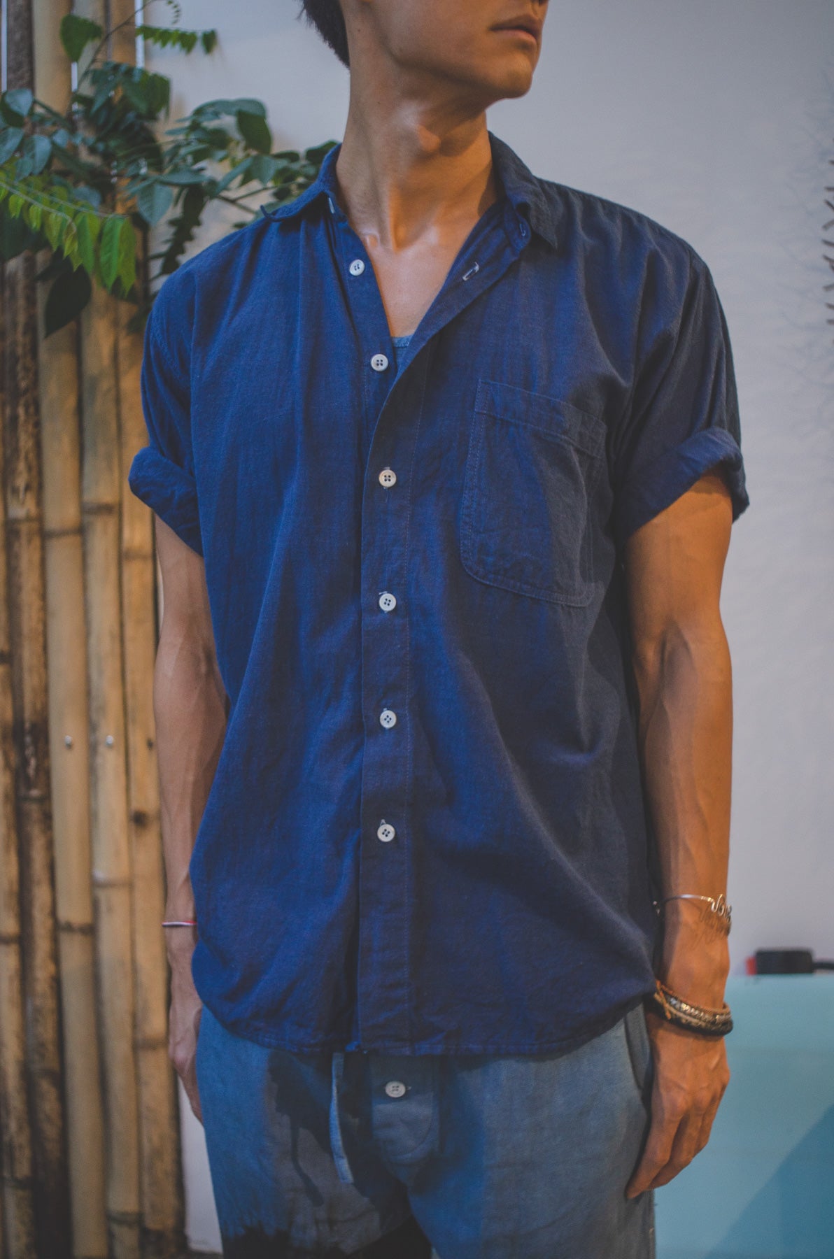 Indigo Ocean Grandfather Shirt