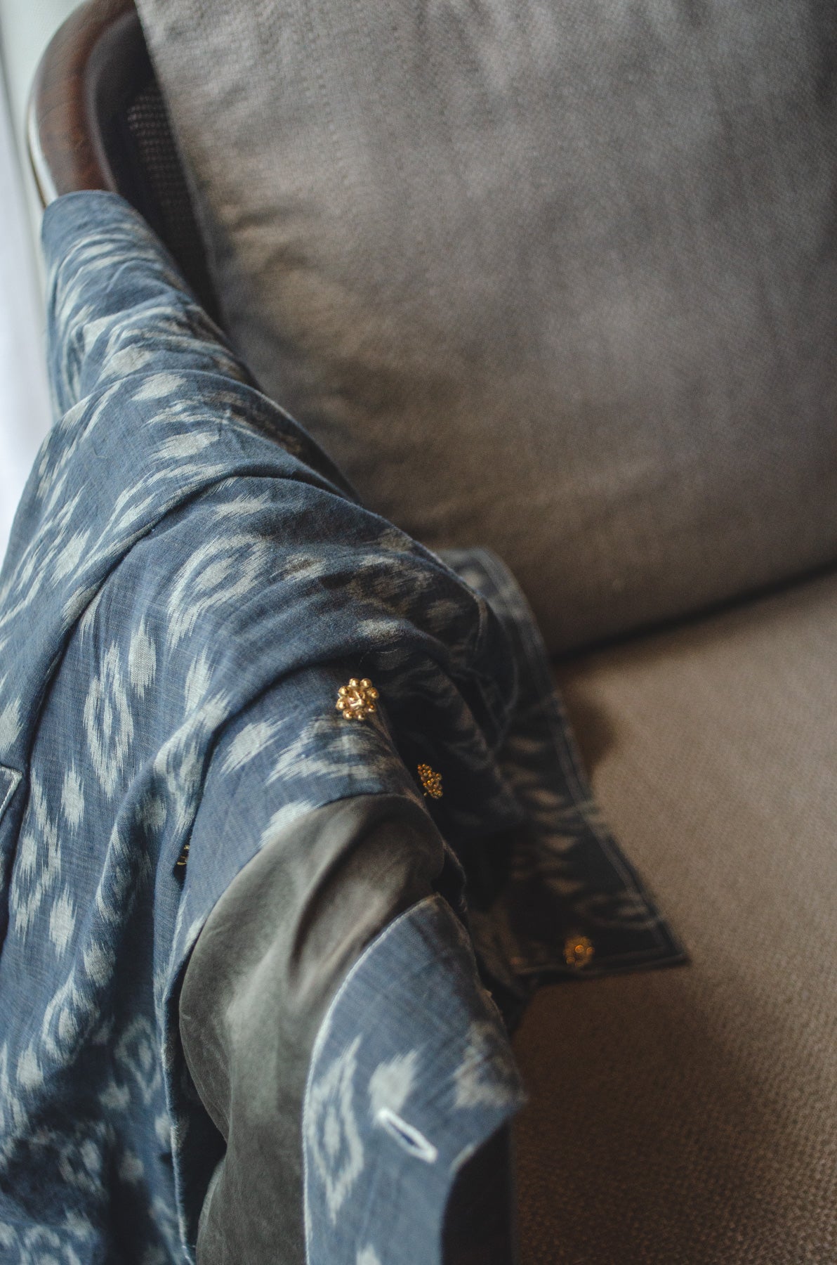 Indigo 'Buaya' Handwoven Ikat Dream Delivery Jacket (Stock)