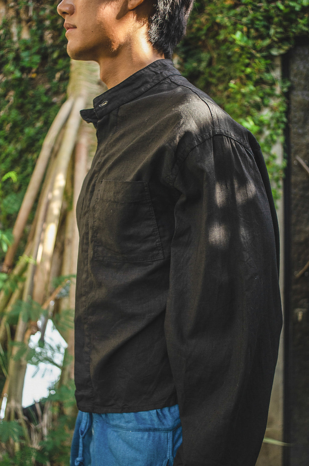 Umbrella Tree Black Long Sleeve Sail Shirt