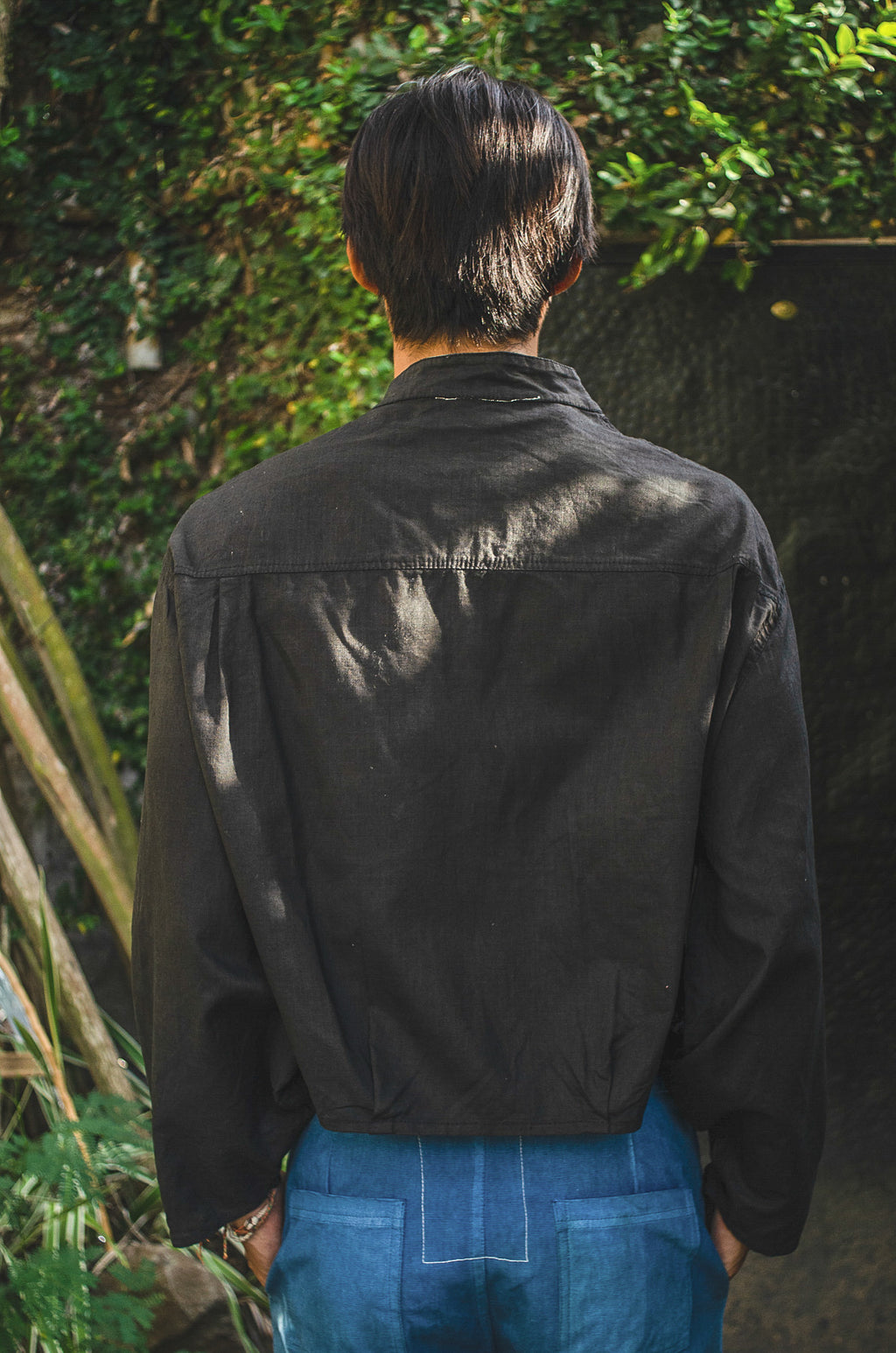 Umbrella Tree Black Long Sleeve Sail Shirt