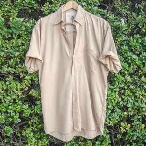 Rose Earth Silk Fuji Grandfather Shirt (Stock)