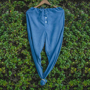 Indigo Ocean Silk Fuji Parachute Pants