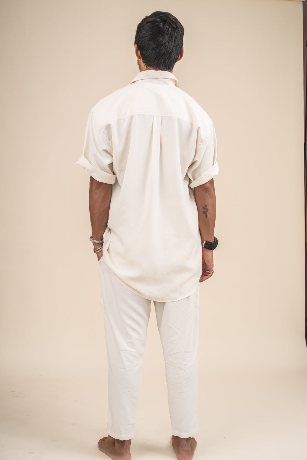 Undyed Silk Fuji Grandfather Shirt (Stock)
