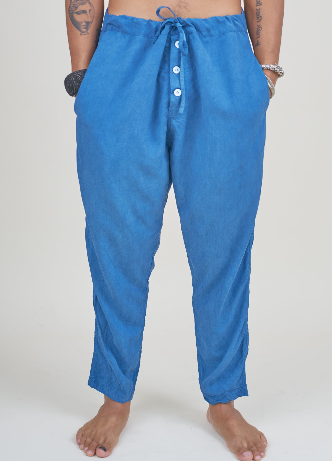 Indigo Ocean Silk Fuji Parachute Pants