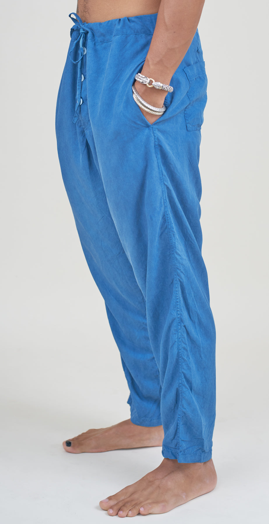 Indigo Ocean Silk Fuji Parachute Pants