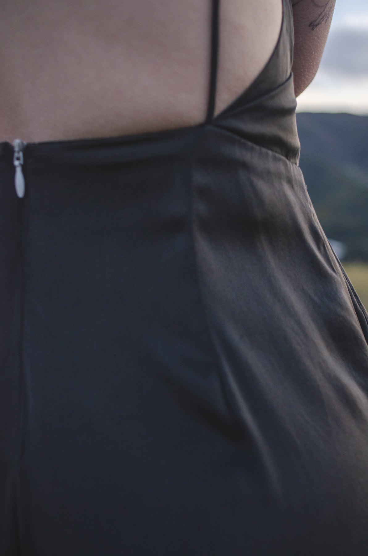 Umbrella Tree Black Sail Silk Jumpsuit ‘Bexxie’ Style