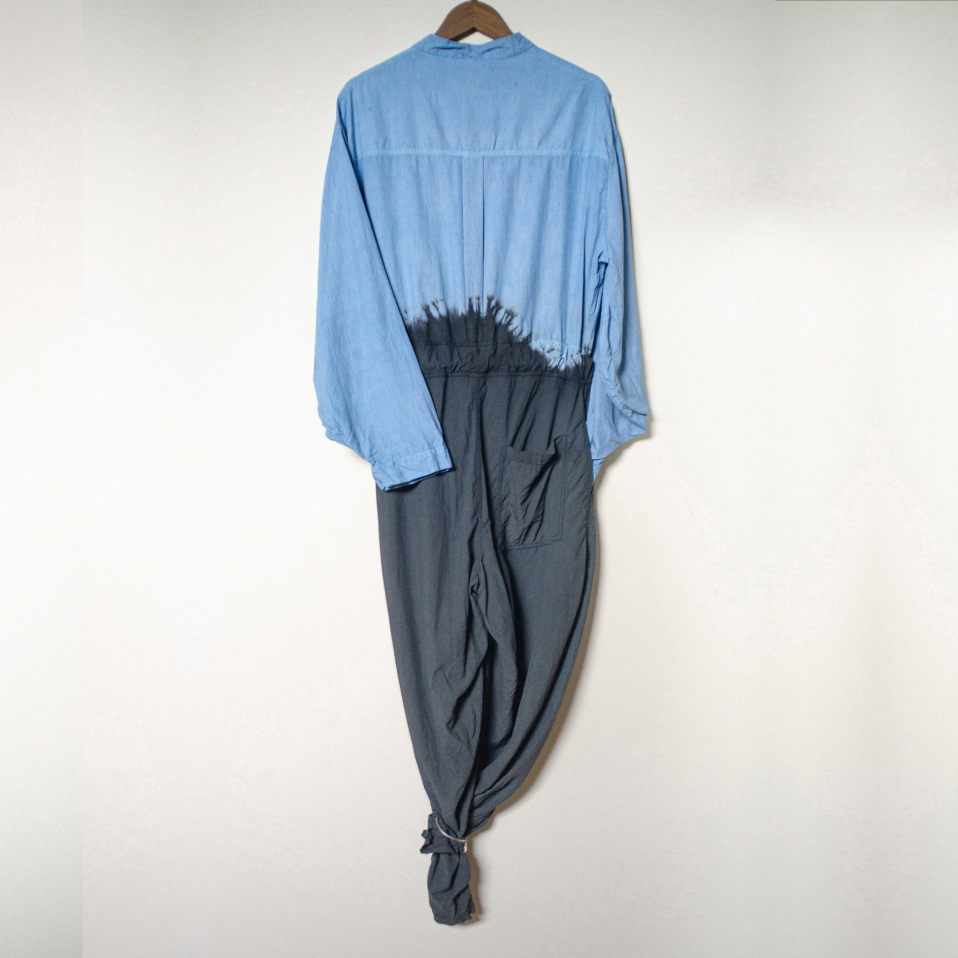 Two Tone Silk Jumpsuit Product Image Back