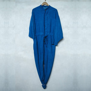 Indigo Ocean Sail Silk Jumpsuit