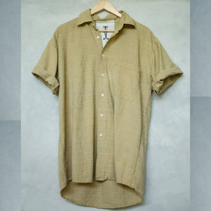 Handloom Mango Ikat Grandfather Shirt (Stock)