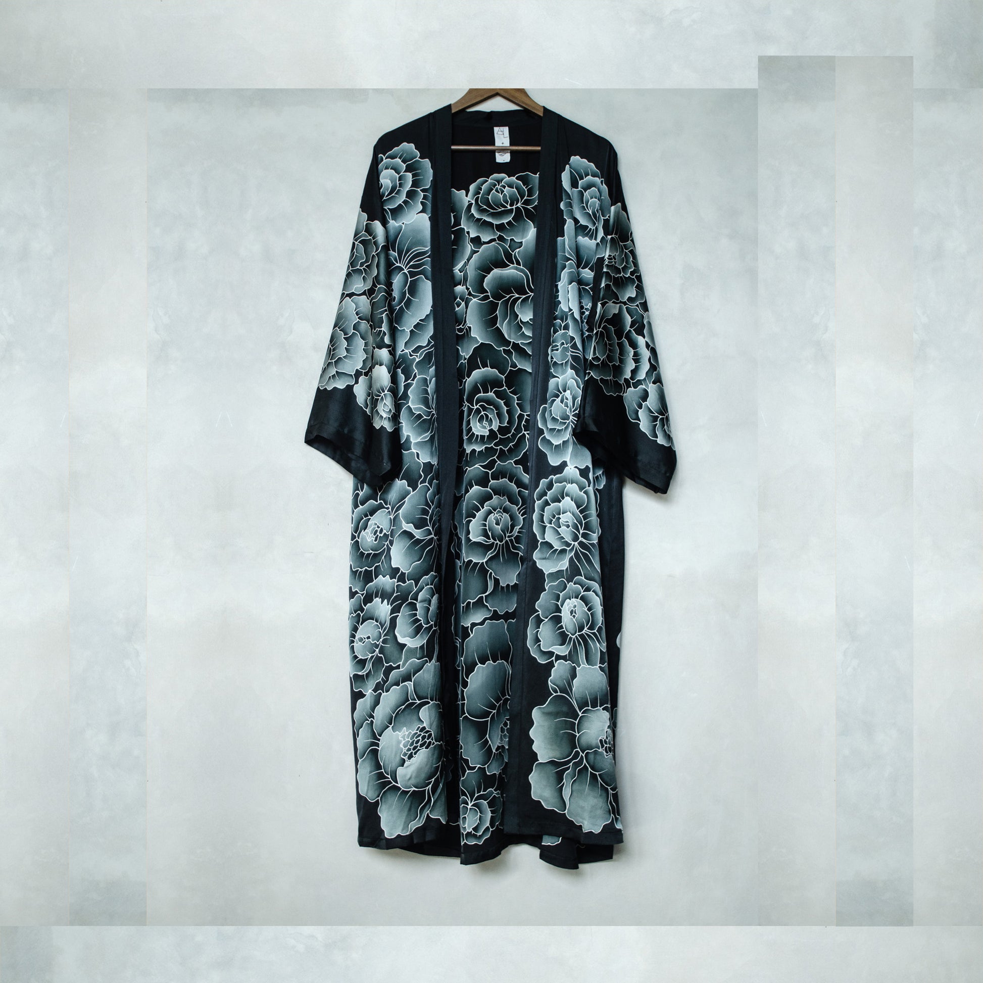 Two Peony Hand Painted Silk Robes